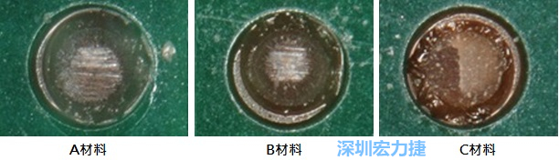 圖14- 冷球拉力試驗后，光學顯微鏡下的失效模式